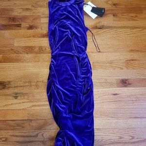 NWT Armani Exchange Royal Purple Velvet Dress